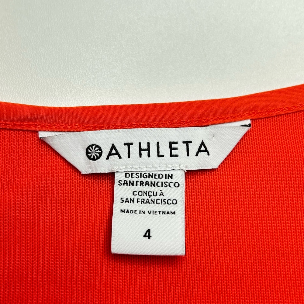 Athleta Expedition‎ Dress Size 4 Orange Built in Shorts Cinch Waist Minimalist - Picture 14 of 15